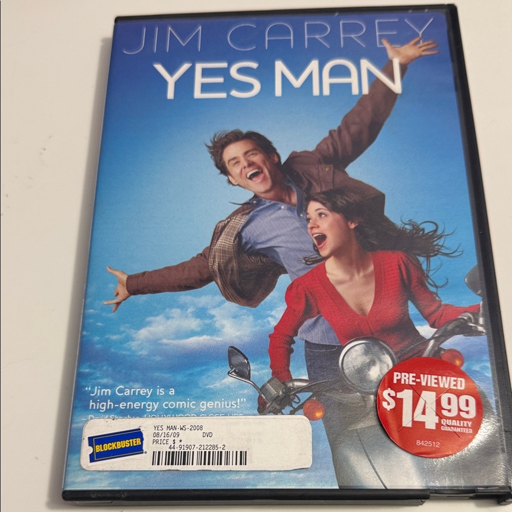 Warner Bros. Yes Man DVD - Blue and Red Cover